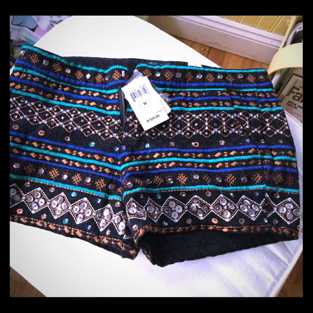 NWT Lucky Brand Sequined Shorts Size M
